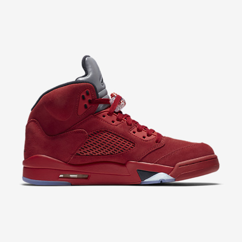 Jordans best sale red suede